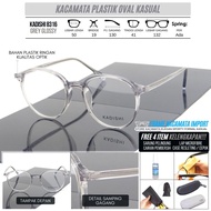 Frame Kacamata Bulat Pria Wanita Plastik Kualitas Optik