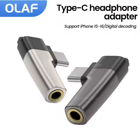 USB Type C to 3.5mm Headphone Adapter USB C 3.5 Jack Aux Audio Converter For iPhone 15 16 Samsung Xi