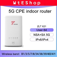 Unlock ZLT X21 CPE 5G Indoor CPE Sub 6GHz NSA+SA modem 5g wifi sim card Gigabit router Mobile wifi h