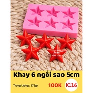 Silicone mold for pouring jelly, chocolate, Star candles 5cm, 3cm