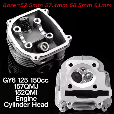 Scooter Racing Cylinder Head Assembly GY6 125 150cc 157QMJ 152QMI Engine Cylinder 61mm Cylinder Pist