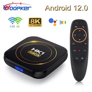 Woopker HK1 RBOX H8S Smart TV Box Android 12 Allwinner H618 Support 8K HDR10+ Media Player 2.4G 5G Dual Wifi 4G 64GB Set Top Box TV Receivers