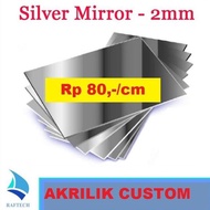 Akrilik Custom 2mm Akrilik Silver Mirror 2 mm Laser Cutting Potong