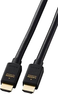 Elecom DH-HD21E50BK2 HDMI Cable, 16.4 ft (5 m), Ultra High Speed, 8K/60Hz, 48 Gbps, Ultra High Speed