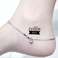 Women's Anklet Chain italy Double Silver 925 White Gold Plated - Women's Anklet Jewelry 925 Silver A