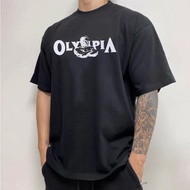 Men Women Same Style OLYMPIA Sports Half Sleeve Round Neck Letter T-shirt 65566