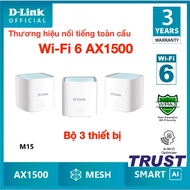 Wifi 6 Mesh Router - D-Link M15 (set of 3 devices) - Wi-fi Mesh Router standard Wi-fi 6 AX1500 D-Lin