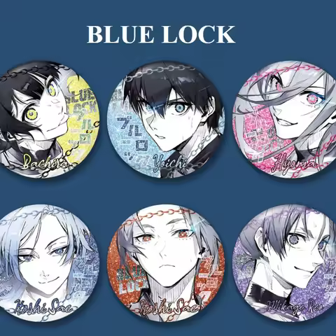 Game BLUE LOCK Badge Pin Isagi Yoichi Bachira Meguru Chigiri Hyoma Itoshi Sae Mikage Reo Michael Kai