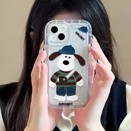 transparent Photo frame airbag case for iphone 14promax 11 13 12 7Plus X XS Max cute dog cover