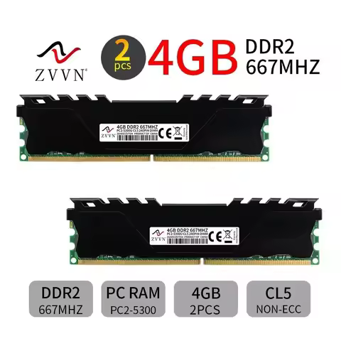 For ZVVN 8GB Kit (2x 4GB) DDR2 667MHz PC2-5300U 240Pin DIM intel Desktop PC Memory RAM lr