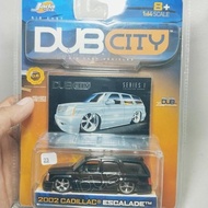 JADA TOYS DUB CITY 2002 CADILLAC ESCALADE BLACK CADATOYS