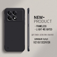 Matte Thin Frameless Pure Color PC Phone Case For XIAOMI Poco X6 F6 F5 Pro F4 F3 Four Corner Protect