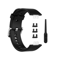 สายนาฬิกาซิลิโคนสำหรับ Huawei Watch Fit สายรัดข้อมือแบบนุ่มพร้อมเครื่องมือ