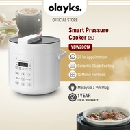 Olayks 2L Electric Pressure Cooker Dual Pots Rice Cooker 2 Pots Soup Cooker Porridge 双胆压力锅迷你气压锅电饭锅饭煲