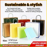 【KRAFT PAPER BAGS】coffee takeout packaging bags for cosmetic apparel boutique small batch