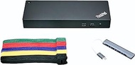 ITSPWR Bundle Lenovo® 40B0030 Thinkpad® Thunderbolt 4 USB-C Docking Stations, Multi-Display Support, Bundled with ITSPWR Type-C 4-Port Hub and 50 Cable Ties