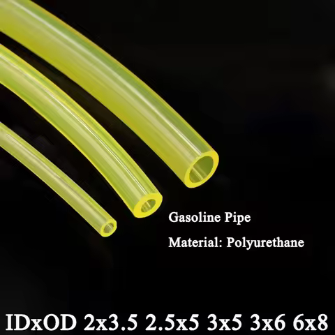 1/5M Fuel Gas Line Pipe Hose String Tube Petrol Line for Trimmer Chainsaw Blower Tool 2x3.5/2.5x5/3x