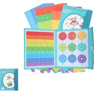 Magnetic Fraction Demonstration Book, Magnetic Fraction Tiles, Magnetic Fraction Disc Set, 1set Math