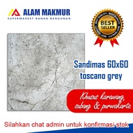 GRANIT LANTAI MATT/KASAR 60X60 SANDIMAS TOSCANO GREY