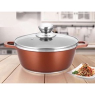 Giacomo Diecast Aluminium Rendang Pot / Periuk Rendang / Dutch Oven with Tempered Glass Cover