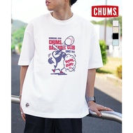 CHUMS Baseball Club Sports T-Shirt Men's Crew Neck Cartoon Cha Cha Bird Print Casual High Quality To