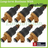 Set of 6 Fuel Injectors  0 280 150 203 13641276149 0280150203 for BMW 535i / 735i / 635CSi 3.5L I6 1
