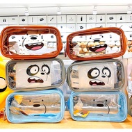 miniso Transparent Cosmetic Bag We Bare Bears Grizzly PanPan Ice Bear ADVENTURE TIME JAKE BMO FINN