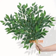 Daun Beringin Artificial / hiasan dinding daun palsu Beringin plastik / Ranting Daun Beringin Juntai