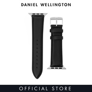 Daniel Wellington 22mm Smartwatch Strap - Sheffield Silver Leather Strap For Apple Watch Ultra 49mm