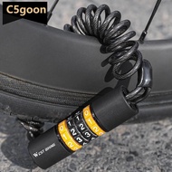 C5GOON Anti-Theft Combination Cable Lock for Bicycle Retractable Steel Wire Lock for Electric Bike H