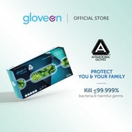 GloveOn Protect Antimicrobial Nitrile Gloves (Blue) – Kills Up To 99.999% Bacteria &amp; Harmful Germs (100pcs)