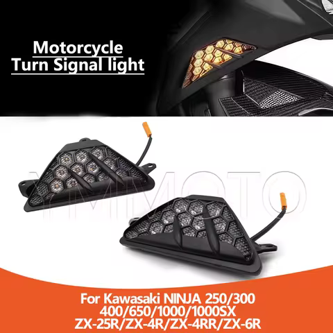 For Kawasaki NINJA ZX6R ZX-6R 2013 - 2023 Ninja300 Ninja400 Ninja650 Ninja1000 Motorcycle LED Turn S