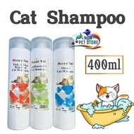 HAPPY TAIL ODOUR CAT SHAMPOO 400ML/Antibacterial Cat Shampoo/Tick& Flea Removal Cat Shampoo