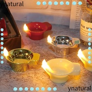 YNATURAL 12Pcs Diya LED Light, Floating on Water Electric Candle Lamp, Fake Candle Glowing Decor Diwali Water Sensor Candles Deepavali Festival Decoration