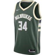 NIKE NBA 公鹿隊 字母哥 背心 男款 運動 球衣 綠 CW3672-329