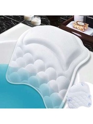 1入組豪華浴枕套裝-頭部、頸部和背部支撐浴缸墊,適用於水療和泡泡浴