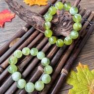 【一物一圖】天然 16mm 青提奶蓋 岫玉 手鍊