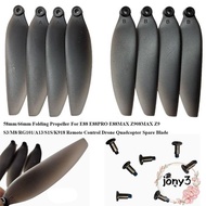JONY Remote Control Drone Parts, Universal 58mm/66mm Folding Propeller Blades,  Black Plastic Quadco