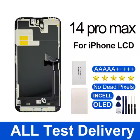 AAA+++ OLED LCD For iPhone 14 Pro Max Display With 3D Touch Digitizer No Dead Pixel A2894 LCD Replac