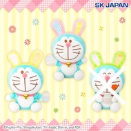 哆啦A夢兔耳豆袋毛公仔 (柔和粉彩色）/Doraemon/plush doll mascot/叮噹/多拉A夢)