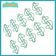 XIAZHI 100 Pcs Dollar Shape Paper Clips, Dollar Shaped Plastic-coated Metal Metal Paper Clips, Novel