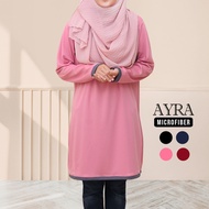 (XS-7XL) TUDIAA AYRA Tshirt Muslimah Basic Jersey Microfiber Size Plus Size / Baju Size Besar / Long Sleeve Muslimah / Sport Muslimah