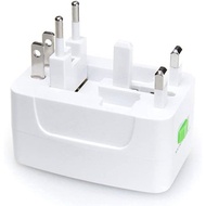 Travel Adapter Worldwide All in One Universal International Travel Adapter Wall Charger AC Power Plug Adapter with Dual USB Charging Ports for MY ID PH VN TH Southeast Asia