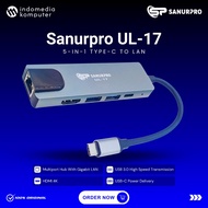 Type C to Lan 5 in 1 UL-17 HDMI+Usb 2.0/3.0+Type C UL-17 5in1
