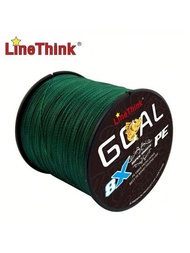 Linethink Goal 1 條 300m/328yds 苔綠色 8 股複絲 Pe X8 編織釣魚線 20/23/25/30/35/40/45/50/60/70/80/100/120/150/180/200lb 平滑鑄造,超強,耐磨