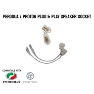 PERODUA MYVI AXIA ALZA ARUZ KANCIL KELISA ATIVA CAR SPEAKER SOCKET PLUG AND PLAY SOCKET (NO NEED CUT