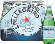 S.Pellegrino Sparkling Natural Mineral Water, Plastic Bottles, 16.9 Fl Oz (Pack of 12)