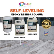 Self Leveling Epoxy SLE Epoxy Resin Hardener 6 kg Set Clear / Color for Floor Table Top Tiles Kitchen CARLOUR DIY