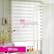 Bidai Korea / Korea Zebra blinds / Width 2 / 3 / 4 / 5 / 6 / 7 Feet x Height 6 & 8 Feet / White