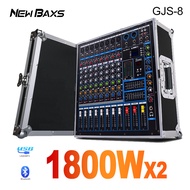 NEW BAXS GJS-8/GJS-8S professional mixer 8-channel 1800W 2-channel equalizer 2-channel EQ 16DSP stag
